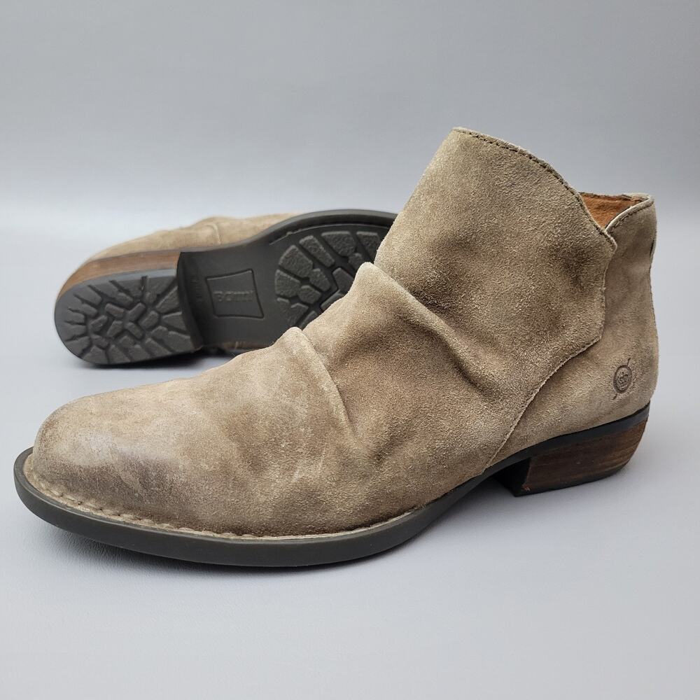 Born Women's Falco Boot Size 8 Tabacco Brown Suede Distressed Boho Bootie